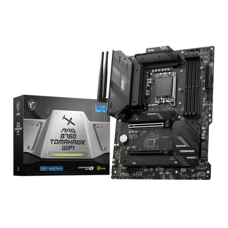 MSI MAG B760 Tomahawk Wifi DDR5 LGA 1700 Intel ATX Gaming Motherboard - لوحة الأم